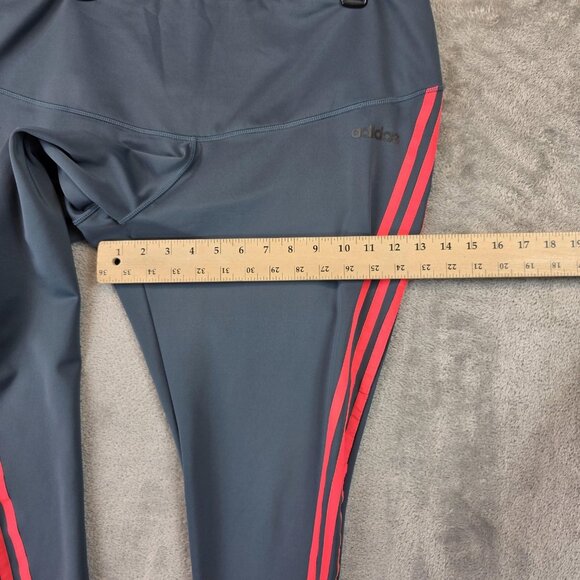 Adidas Pants Womens 3X Gray AEROREADY Leggings Three Stripes Athletic Training - Picture 6 of 12